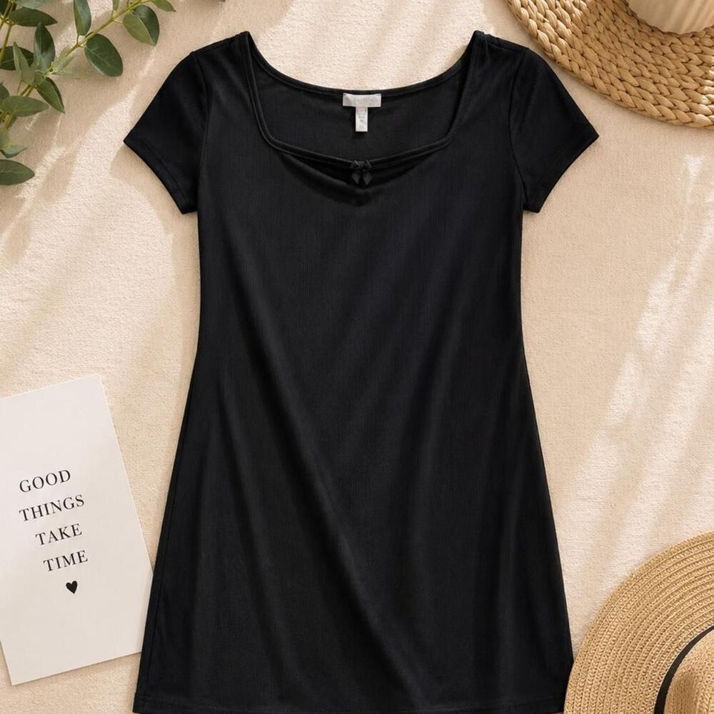 See-you-monday Women's Black Dress